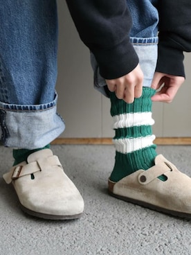 「OBSCURE SOCKS（オブスキュア ソックス）のアイテム」を使った、HIGHTIDEさん（レディース・166cm）の夏コーディネート