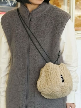 「HIGHTIDE（ハイタイド）のアイテム（バッグ）」を使った、HIGHTIDEさん（レディース・154cm）の冬コーディネート