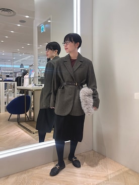 「トレンド秋素材コーデ」｜「アイテム（パンツ）」を使った、taki chanさん（レディース・155cm）の秋コーディネート