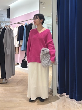 「アイテム（ネックレス）」を使った、taki chanさん（レディース・155cm・30代）の冬コーディネート