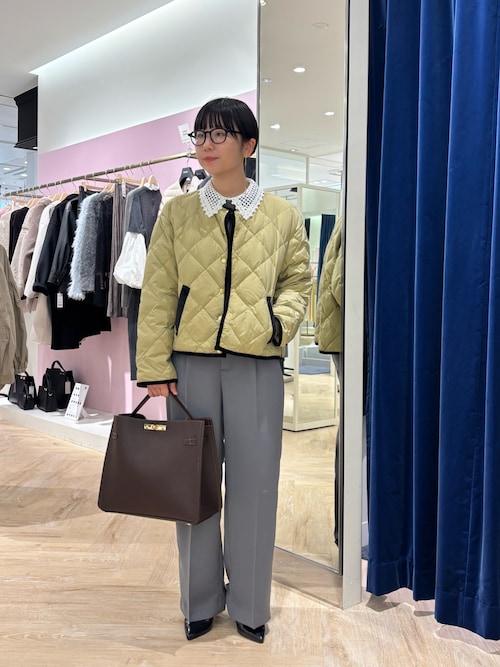 セール】【TAION×LIMONTA】別注ベロアパイピングショートダウン