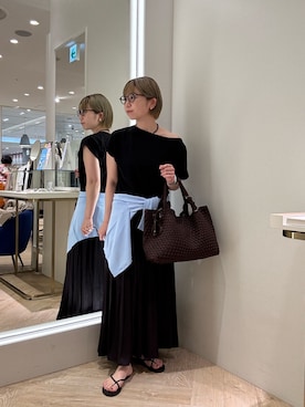 「NOLLEY’S（ノーリーズ）のアイテム（アクセサリー）」を使った、taki chanさん（レディース・155cm）の春コーディネート