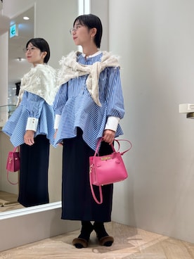 「アイテム（ショルダーバッグ）」を使った、taki chanさん（レディース・155cm）の秋コーディネート