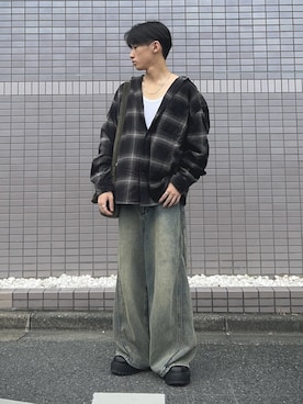 「アイテム（スニーカー）」を使った、yodanさん（メンズ・168cm）の夏コーディネート