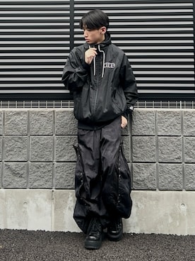 GRANCY】Button Layered Design Nylon Pants / ボタンレイヤード