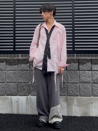 「GRANCY(グランシー)の【GRANCY】Damage Docking DesignShirt / ダメージ ドッキング デザインシャツ(シャツ/ブラウス)」を使った、yodanさん(メンズ・168cm)の夏コーディネート