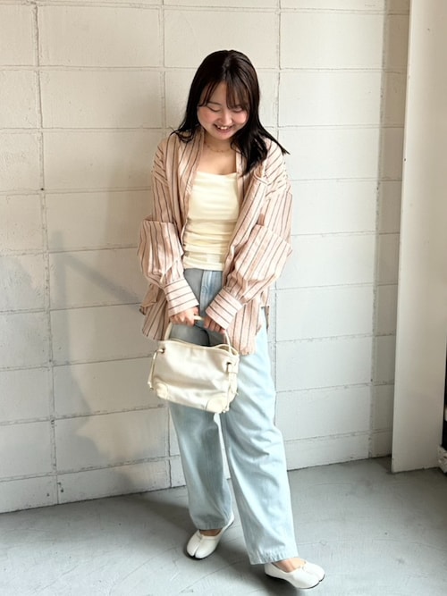 シアーストライプシャツ