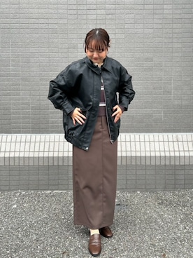 「アイテム（その他アウター）」を使った、misakiさん（レディース・161cm）の秋コーディネート