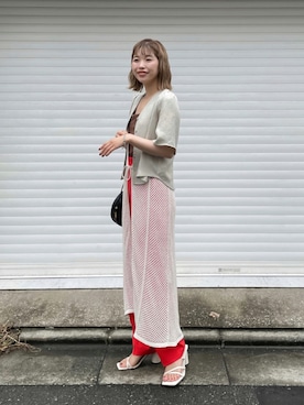 「LIAN（リアン）のアイテム（キャミソール）」を使った、risa158さん（レディース・158cm）の夏コーディネート