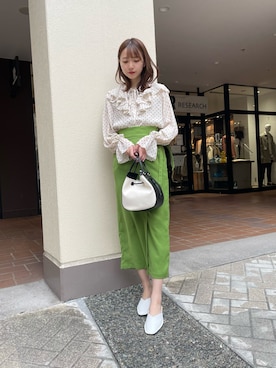 「結婚式」｜「アイテム（その他シューズ）」を使った、mokaさん（レディース・165cm）の春コーディネート