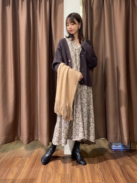 「SENSE OF PLACE by URBAN RESEARCH（センスオブプレイスバイアーバンリサーチ）のアイテム（ブーツ）」を使った、mokaさん（レディース・165cm）の冬コーディネート