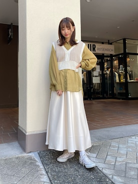 ベストを使った 大学生 のレディース人気ファッションコーディネート ユーザー ショップスタッフ Wear