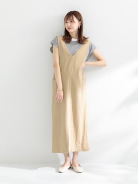 「Coming soon…」｜「アイテム（ジャンパースカート）」を使った、mokaさん（レディース・165cm）の春コーディネート
