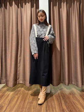 「ニット/セーター」｜mokaさん（レディース・165cm）の冬コーディネート