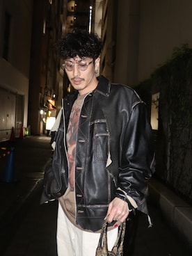 「DIESEL」｜「アイテム（ジャケット/アウター）」を使った、ＡＯＫＩさん（メンズ・169cm）の春コーディネート