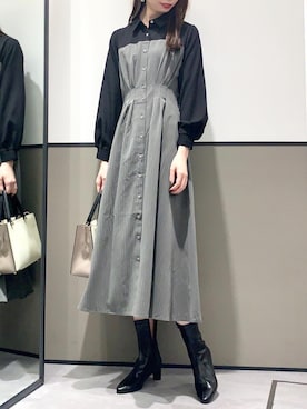 「YECCA VECCA（イェッカヴェッカ）のアイテム（ワンピース/ドレス）」を使った、haruさん（レディース・167cm）の秋コーディネート