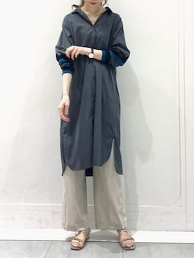 「アイテム（シャツワンピース）」を使った、haruさん（レディース・167cm）の夏コーディネート