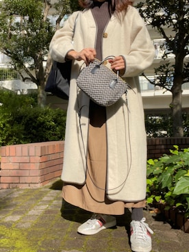 「パイピングコート」｜「アイテム（ワンピース/ドレス）」を使った、kodamari さん（レディース・155cm）の秋コーディネート