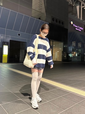 「ハイソックス」｜だーゆんさん（レディース・158cm）の冬コーディネート