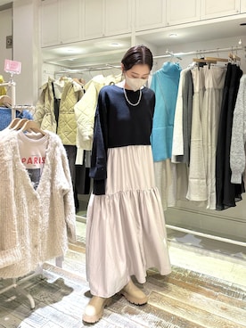 「mystic（ミスティック）のアイテム（ブーツ）」を使った、だーゆんさん（レディース・158cm）の冬コーディネート