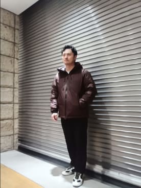 「アイテム（ダウンジャケット/コート）」を使った、Tsukasa Yamagishiさん（メンズ・167cm・40代）の秋コーディネート