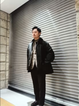 「アイテム（テーラードジャケット）」を使った、Tsukasa Yamagishiさん（メンズ・167cm）の秋コーディネート