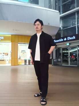 「URBAN RESEARCH DOORS（アーバンリサーチドアーズ）のアイテム（シャツ/ブラウス）」を使った、Tsukasa Yamagishiさん（メンズ・167cm）の夏コーディネート