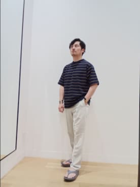 「FORK&SPOON（フォークアンドスプーン）のアイテム」を使った、Tsukasa Yamagishiさん（メンズ・167cm）の夏コーディネート