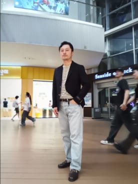 「アイテム（テーラードジャケット）」を使った、Tsukasa Yamagishiさん（メンズ・167cm・40代）の秋コーディネート