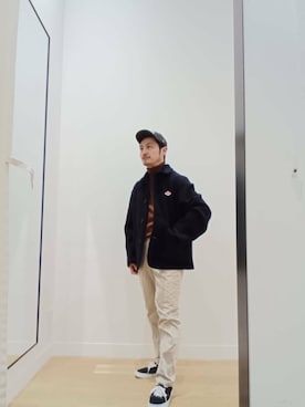 「アイテム（カバーオール）」を使った、Tsukasa Yamagishiさん（メンズ・167cm）の秋コーディネート