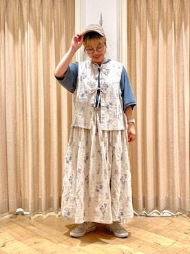 「TSUHARU by Samansa Mos2（ツハルバイサマンサモスモス）のアイテム（スカート）」を使った、muttyさん（レディース・152cm）の秋コーディネート