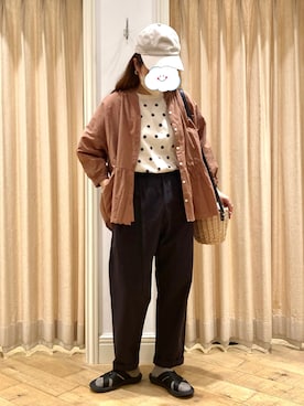「スカラップ」｜「アイテム（サンダル）」を使った、muttyさん（レディース・152cm）の夏コーディネート