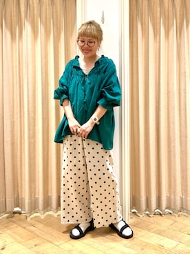 「ドットパンツ」｜muttyさん（レディース・152cm）の夏コーディネート