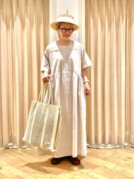 「ペーパートート」｜muttyさん（レディース・152cm）の夏コーディネート