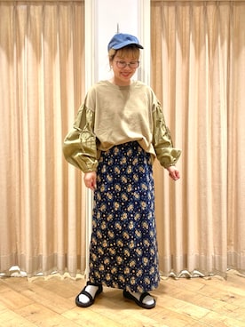 「バルーン袖」｜muttyさん（レディース・152cm）の秋コーディネート
