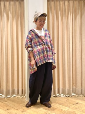 「Samansa Mos2（サマンサ モスモス）のエッグパンツ（その他パンツ）」を使った、muttyさん（レディース・152cm）の秋コーディネート
