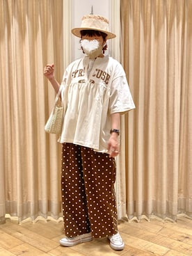 「ドットパンツ」｜muttyさん（レディース・152cm）の夏コーディネート