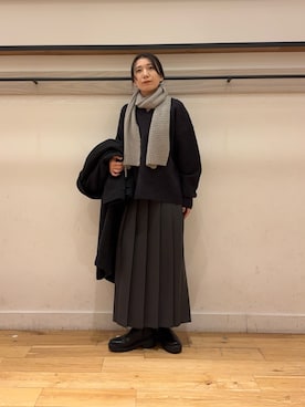 「アイテム（テーラードジャケット）」を使った、kamon.さん（レディース・155cm）の冬コーディネート