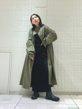 「kbf_ootd」｜「アイテム（ミリタリージャケット）」を使った、kamon.さん（レディース・155cm）の秋コーディネート