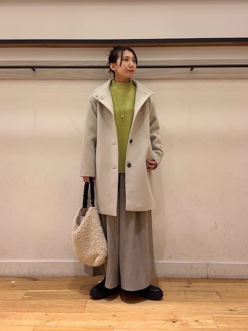 セール】『UR TECH』スタンドカラーコート｜冬服/暖かい/吸光発熱/通勤