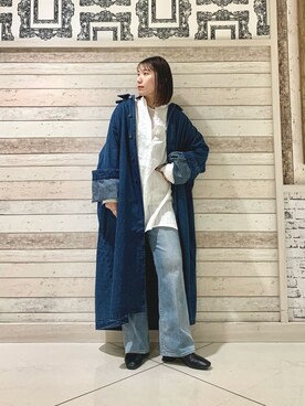 「kbf_ootd」｜「アイテム（ステンカラーコート）」を使った、kamon.さん（レディース・155cm）の冬コーディネート