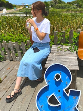 「TORY BURCH（トリーバーチ）のアイテム（腕時計）」を使った、kur02tiggerさん（レディース・160cm）の夏コーディネート