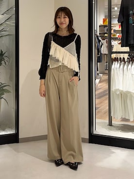 「アイテム（スラックス）」を使った、wakanaさん（レディース・161cm・20代）の夏コーディネート