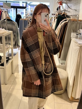 「Chez toi（シェトワ）のアイテム（その他アウター）」を使った、wakanaさん（レディース・161cm）の秋コーディネート