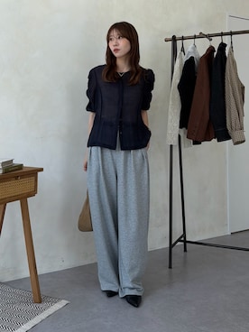 「Thevon（ゼボン）の【heilly】ツイストチョーカー（チョーカー、ゴールド系）」を使った、wakanaさん（レディース・161cm）の秋コーディネート