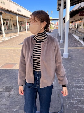 「Chez toi（シェトワ）のアイテム（ブルゾン）」を使った、wakanaさん（レディース・161cm）の秋コーディネート