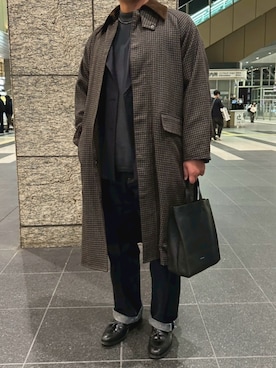 「YAECA（ヤエカ）のアイテム」を使った、だいすあんさん（メンズ・170cm）の冬コーディネート