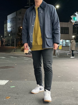 「差し色(黄色)」｜「アイテム（その他アウター）」を使った、だいすあんさん（メンズ・170cm）の冬コーディネート