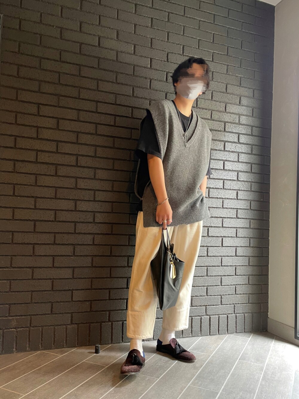 「無印良品、journal standard、TOMORROWLAND、Maison Margiela、TOMWOOD、niceness、ANGELO RUFFO、1LDK、ラブアンドピース2021」｜「ANGELO RUFFOのアイテム（その他シューズ、ブラウン系）」を使った、@____m2skさん（メンズ・182cm）の秋コーディネートの1枚目の写真