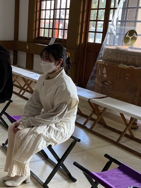 「NEWDOSE（ニュードーズ）のアイテム」を使った、𝙖𝙤𝙞さん（レディース・157cm）の春コーディネート